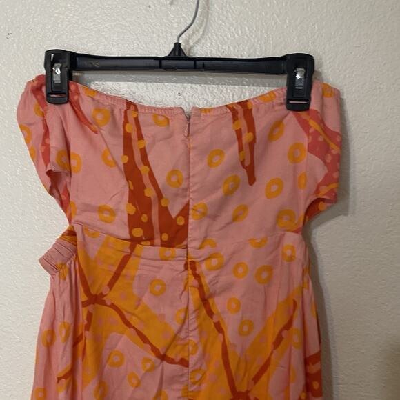 Farm Rio Under The Sea Bow Tie Cover Up Dress Starfish Cut Out Size M - Picture 6 of 8